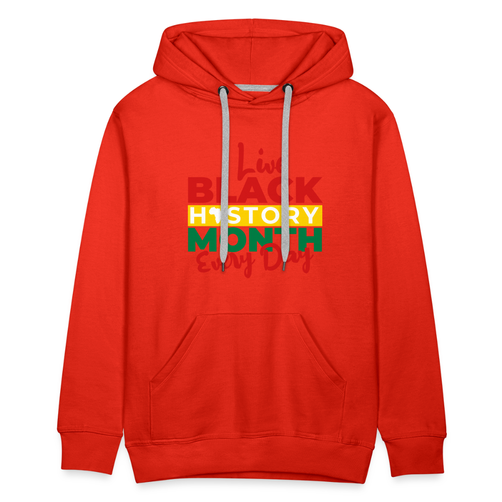 I Live Black History Month Everyday - Premium Hoodie - red