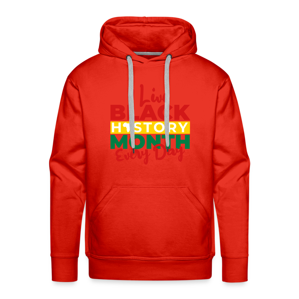 I Live Black History Month Everyday - Premium Hoodie - red