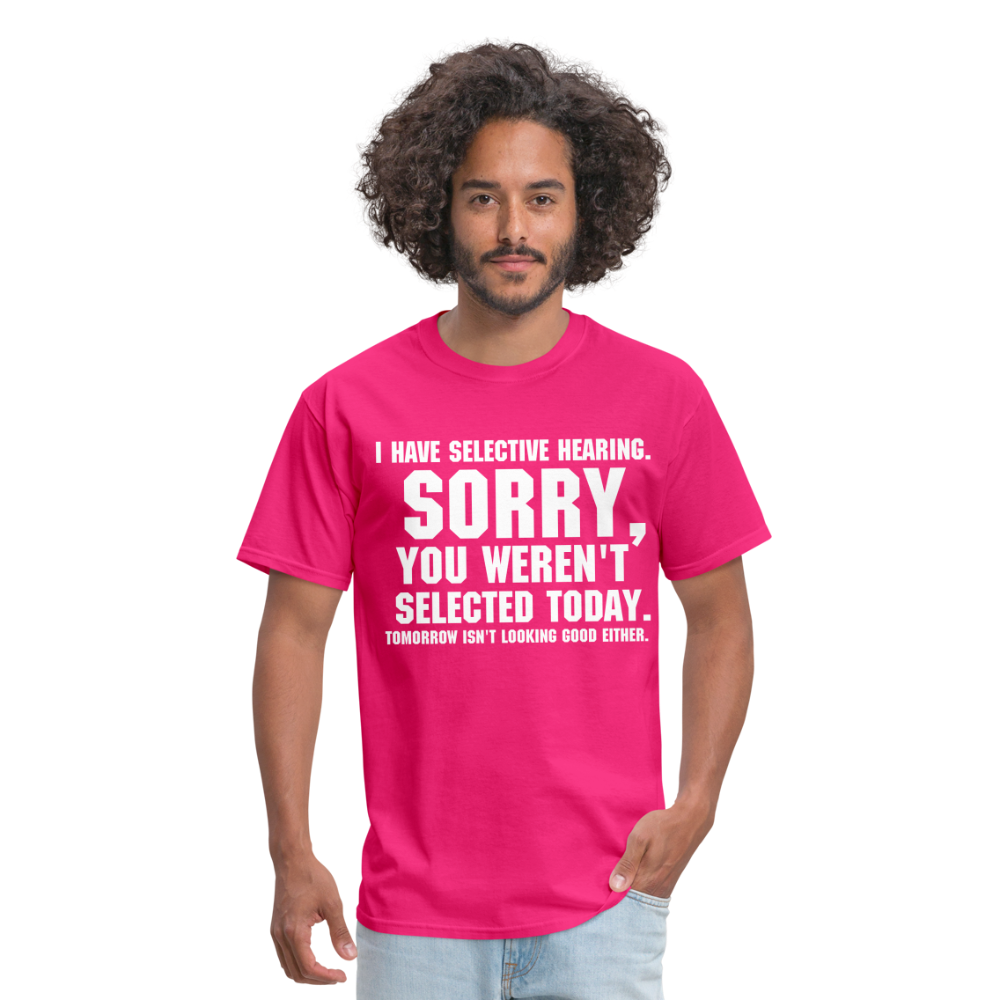 Selective Hearing T-Shirt - fuchsia