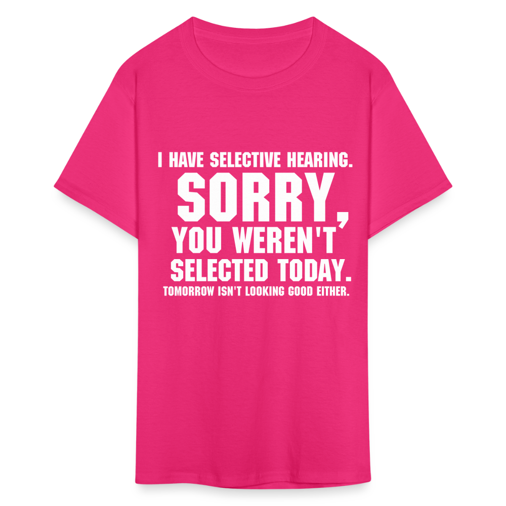 Selective Hearing T-Shirt - fuchsia