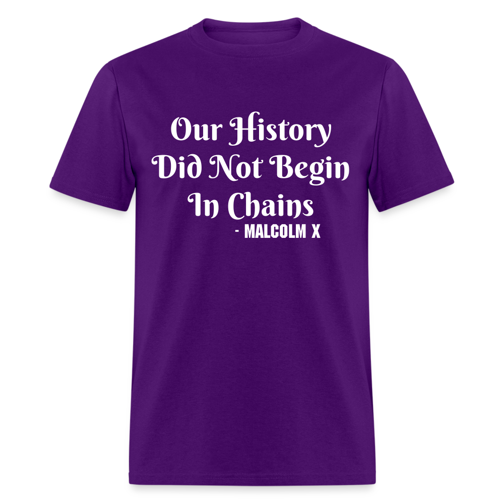 Our History - Malcolm X - T-Shirt - purple