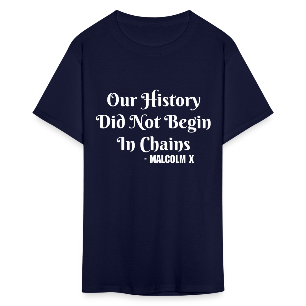 Our History - Malcolm X - T-Shirt - navy
