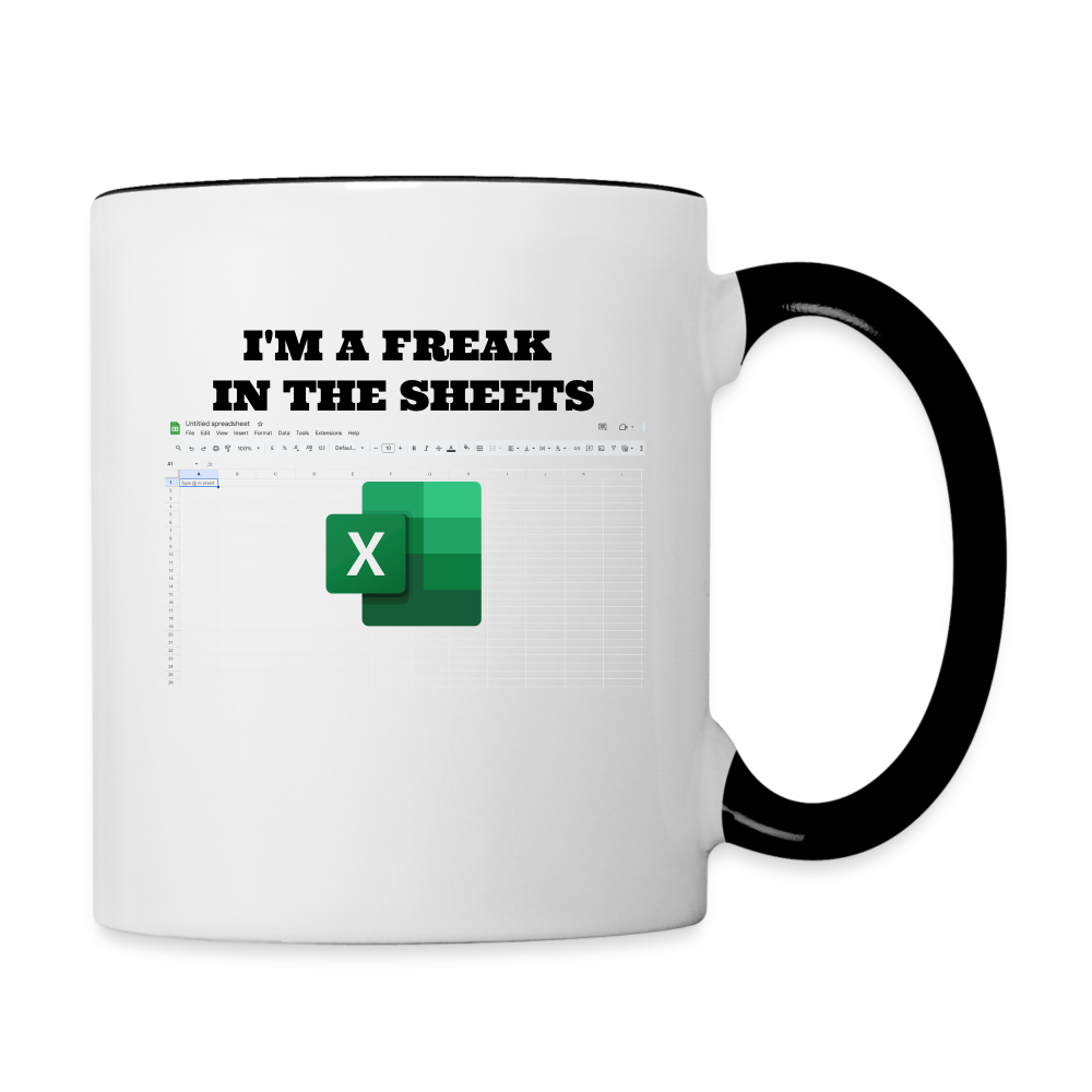 Freak in the Sheets Coffee Mug - white/black