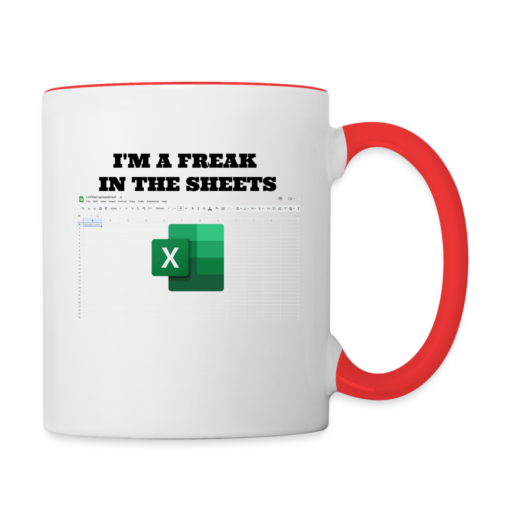 Freak in the Sheets Coffee Mug - white/red
