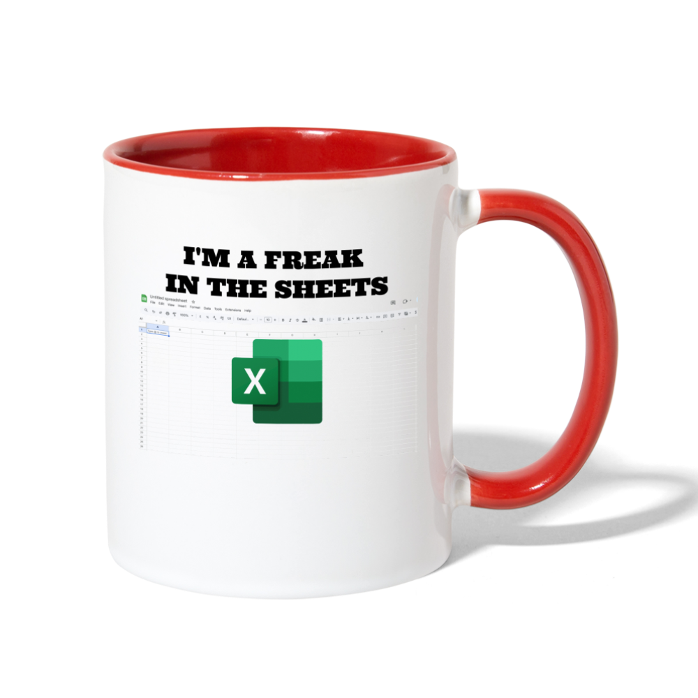 Freak in the Sheets Coffee Mug - white/red