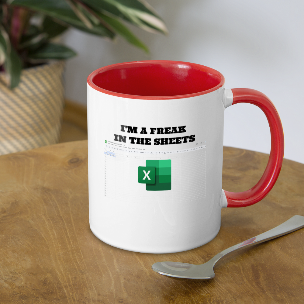 Freak in the Sheets Coffee Mug - white/red