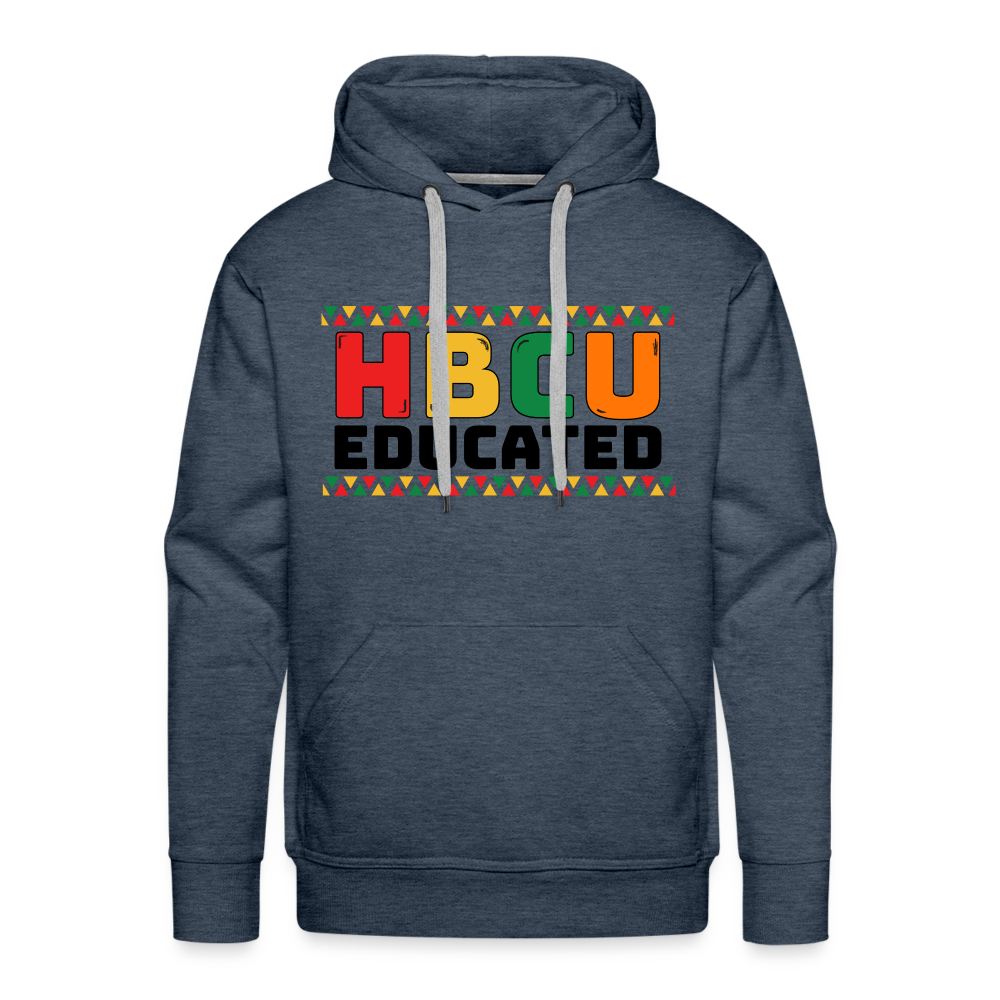 HBCU Educated Hoodie - heather denim