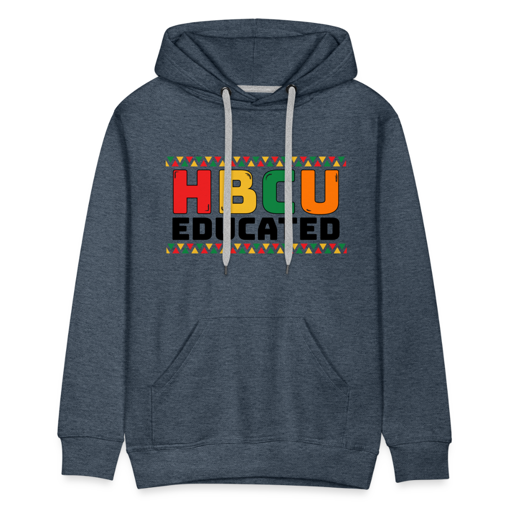 HBCU Educated Hoodie - heather denim