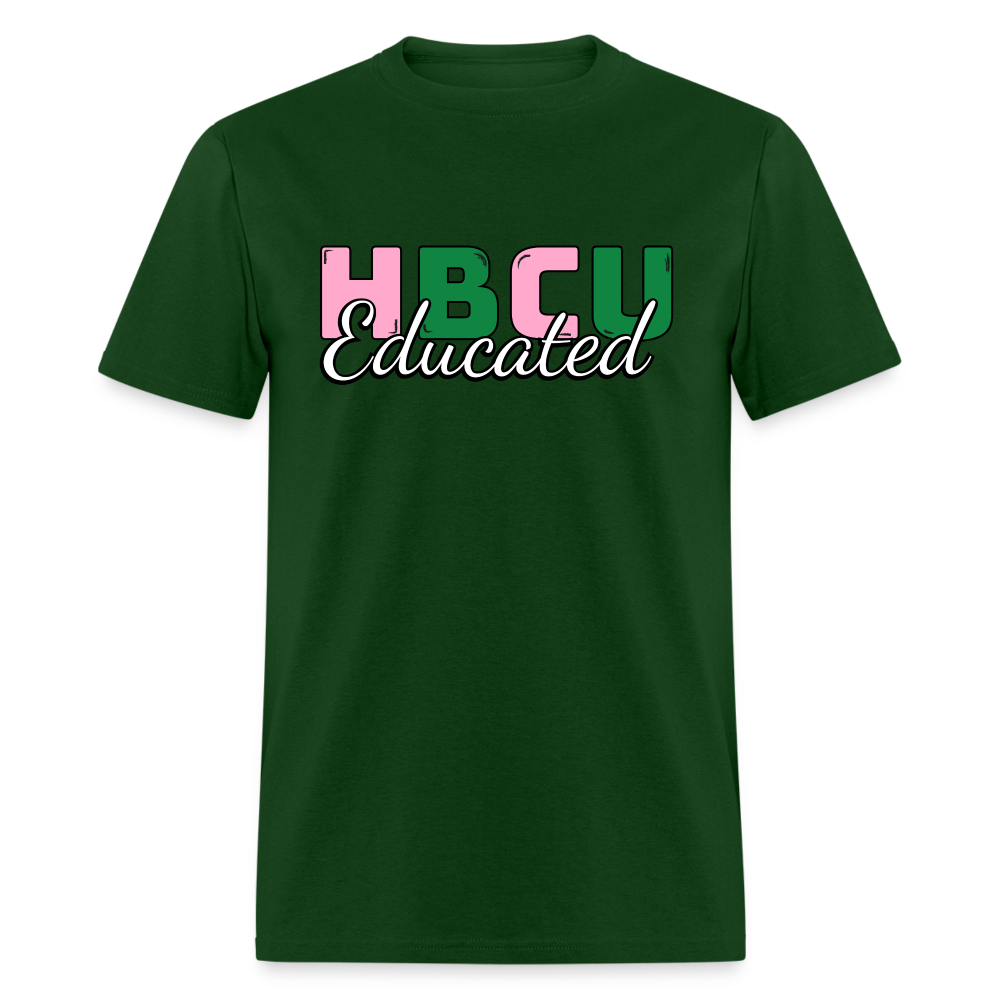HBCU Educated AKA T-Shirt - forest green