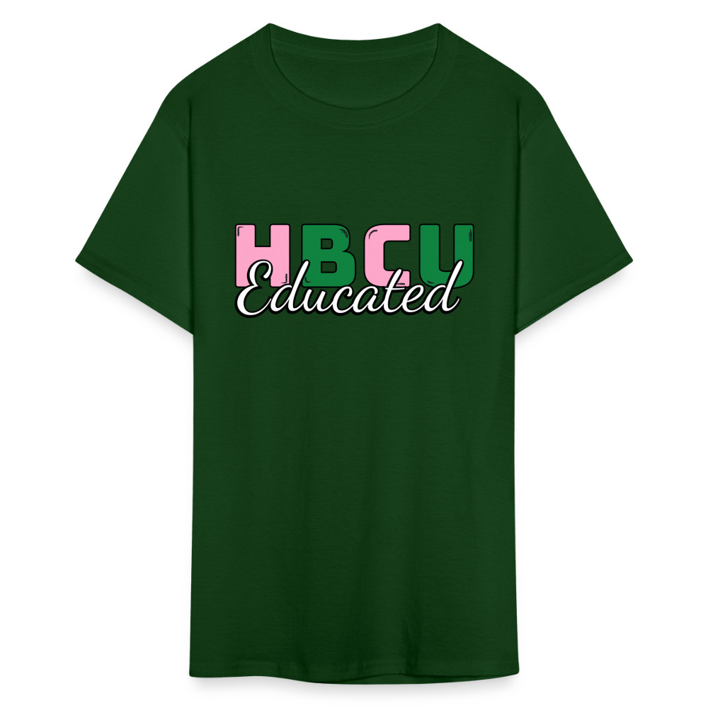 HBCU Educated AKA T-Shirt - forest green