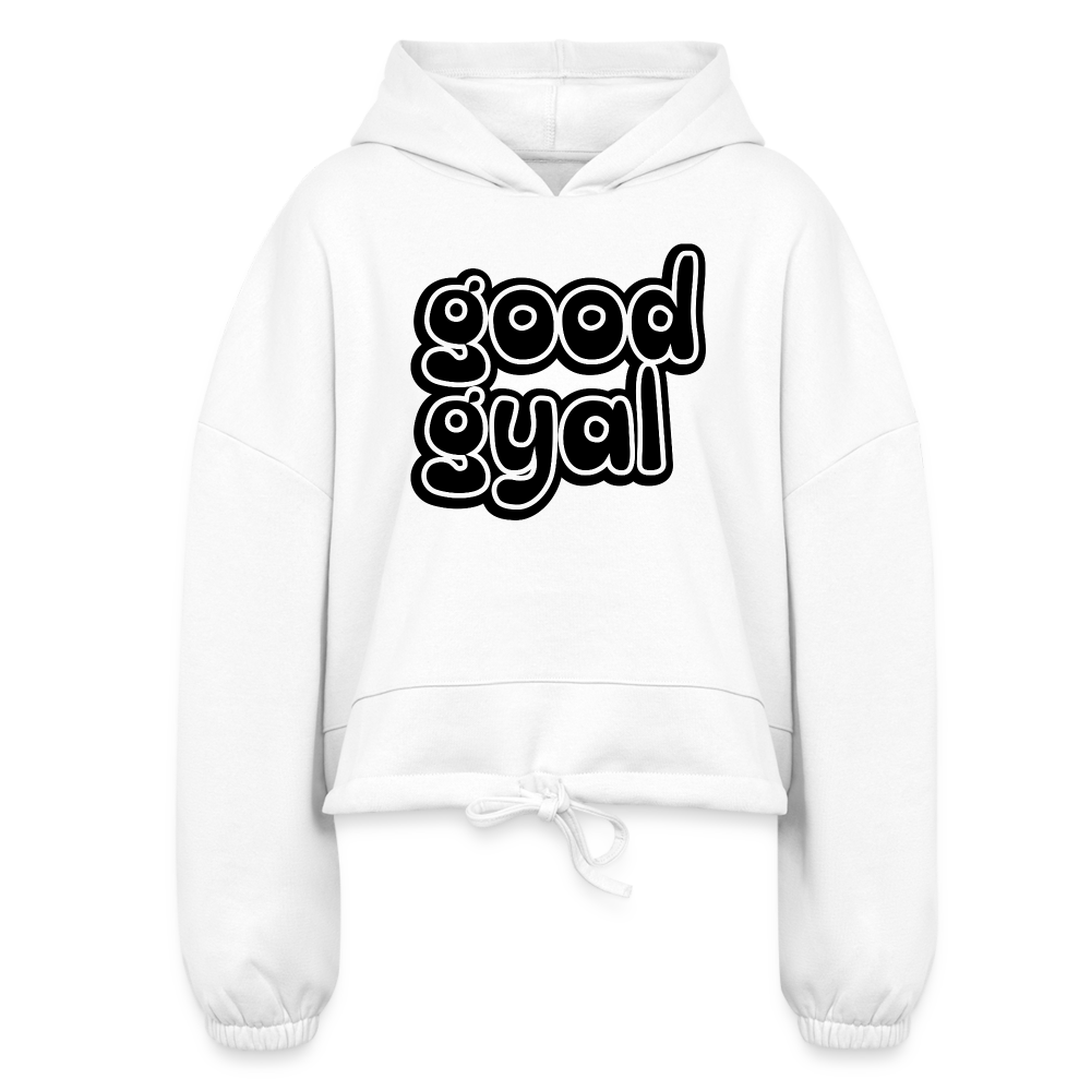 Good Gyal Women’s Cropped Hoodie - white