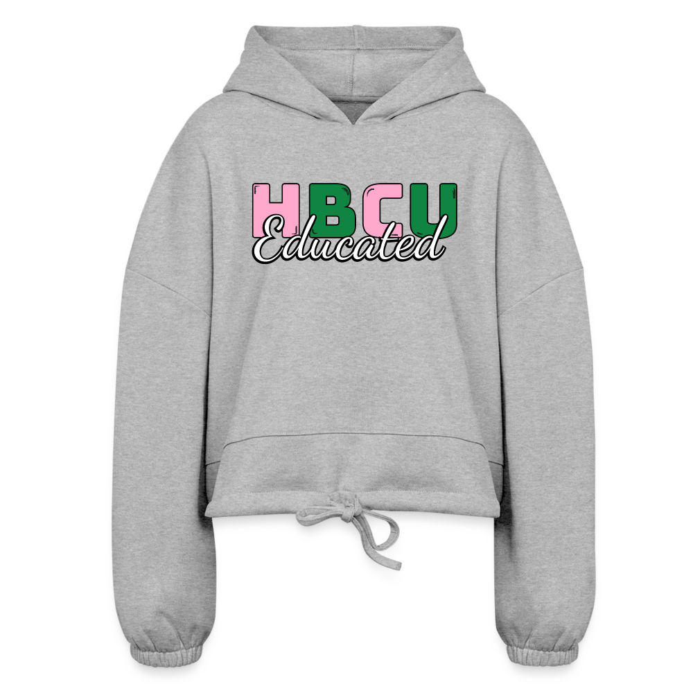 HBCU AKA Women’s Cropped Hoodie - heather gray