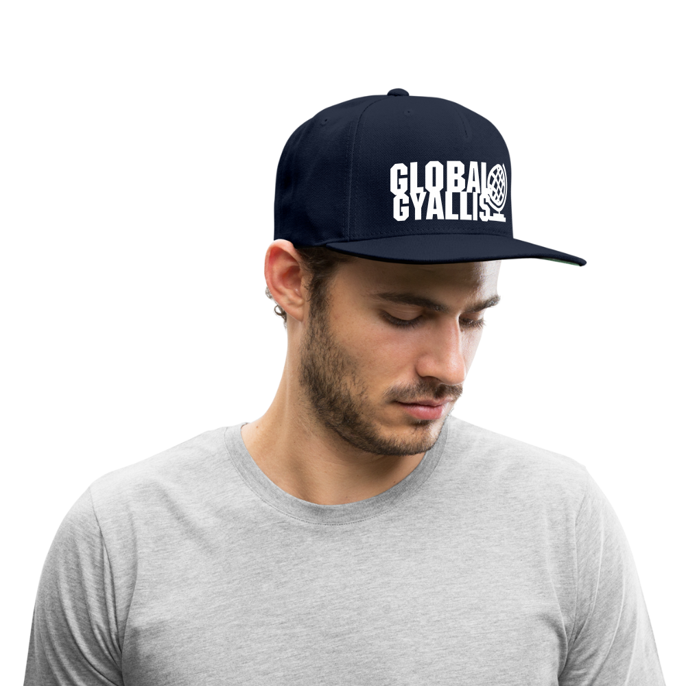 Global Gyallis Snapback Baseball Cap - navy