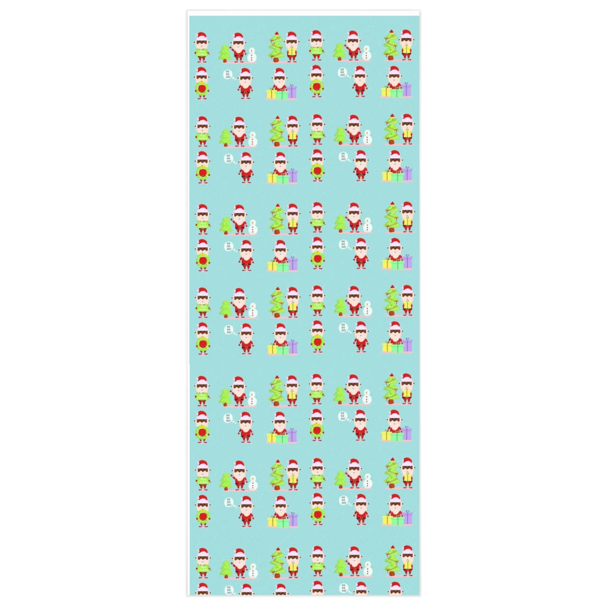 Black Santa Wrapping Paper