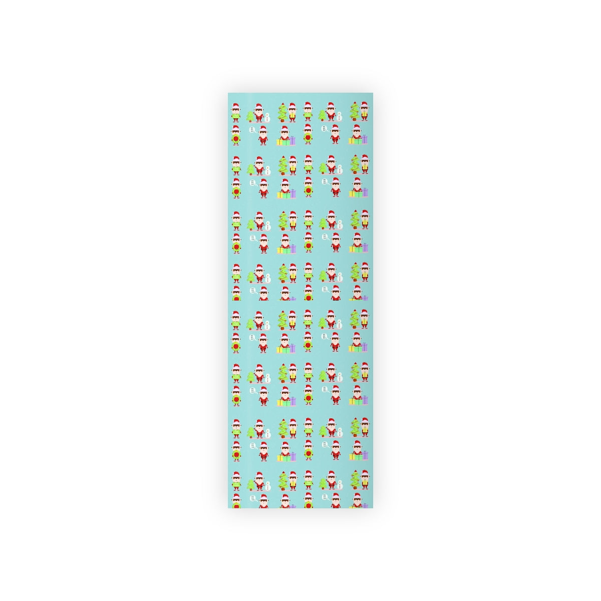 Black Santa Gift Wrapping Paper Rolls, 1pc