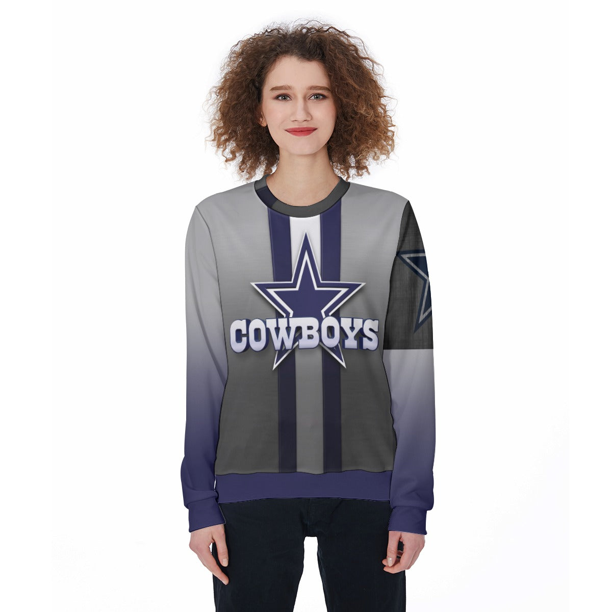 Dallas Cowboys All-Over Print Women's Heavy Fleece Sweatshirt – Black-ASF  Clothing