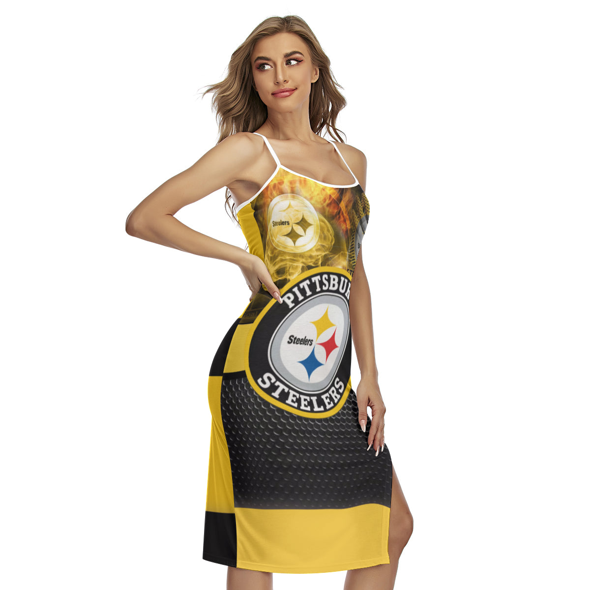 Pittsburgh Steelers - Women's Back Cross Cami Dress