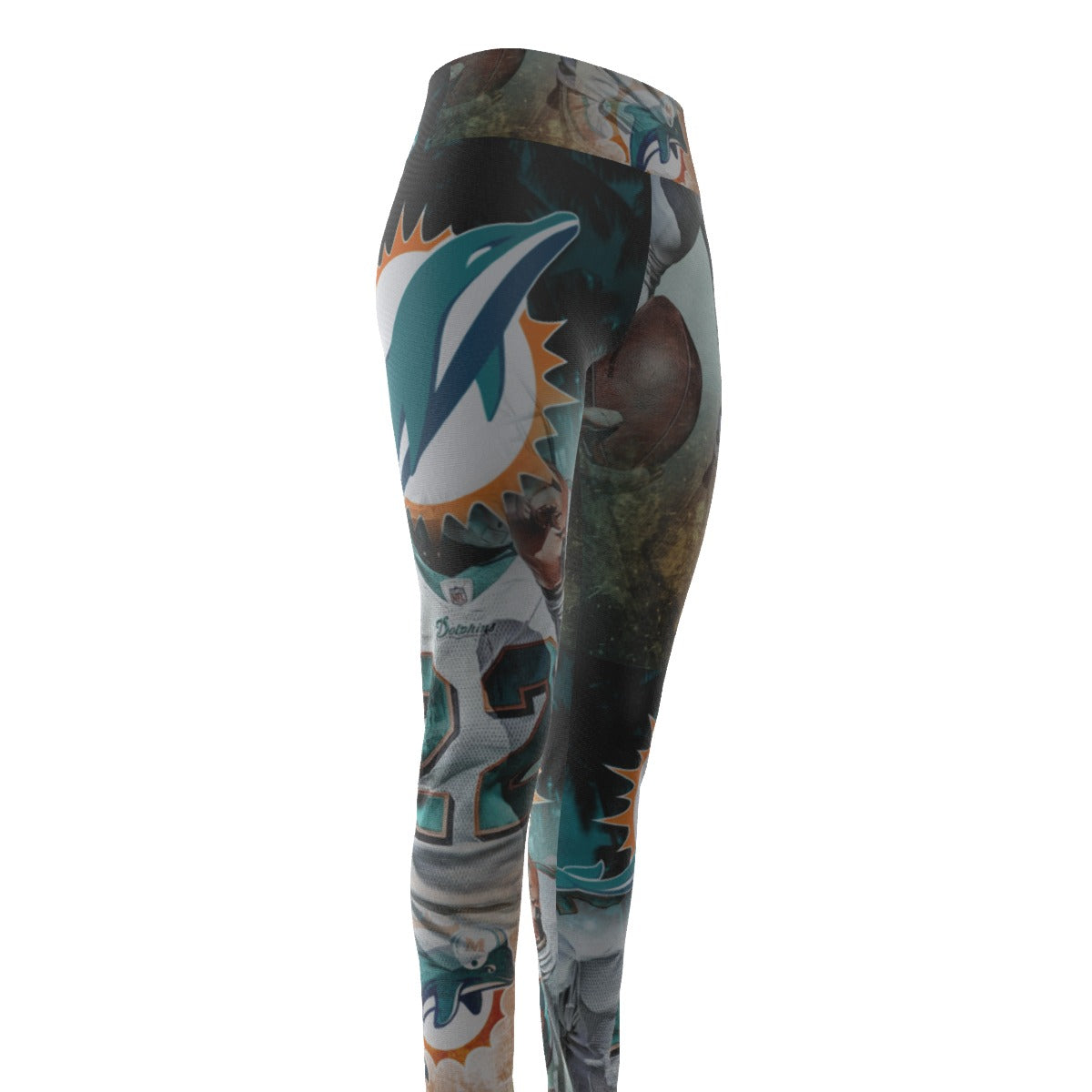 Miami Dolphins Women's High Waist Leggings