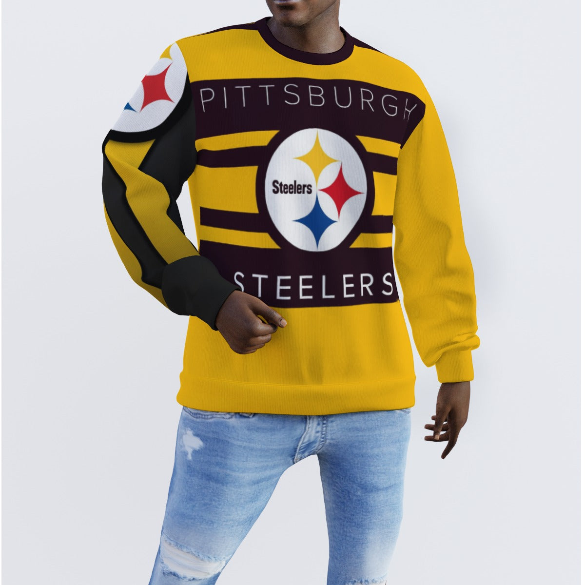 Pittsburgh Steelers All-Over Print Men's Sweater