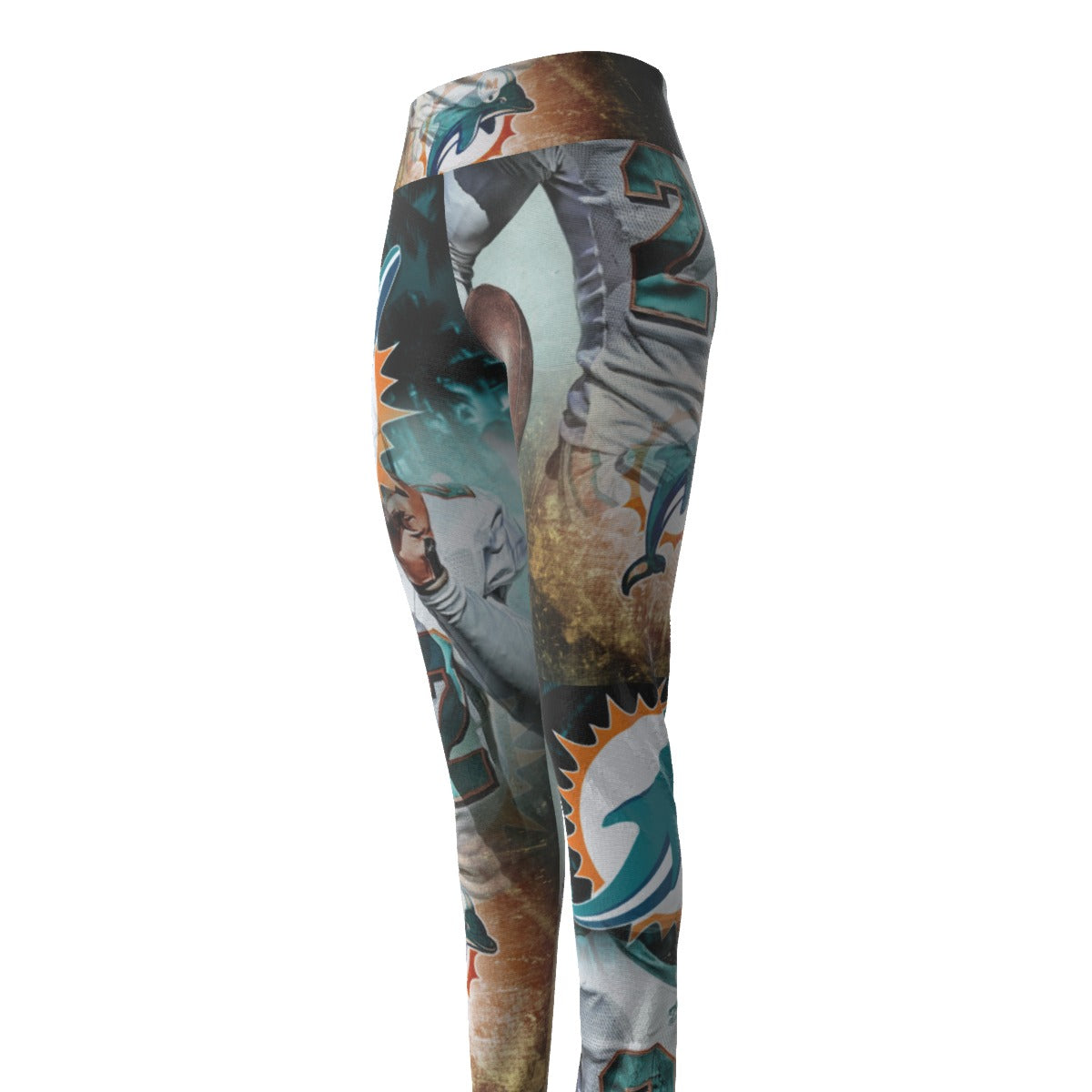 Miami Dolphins Women's High Waist Leggings