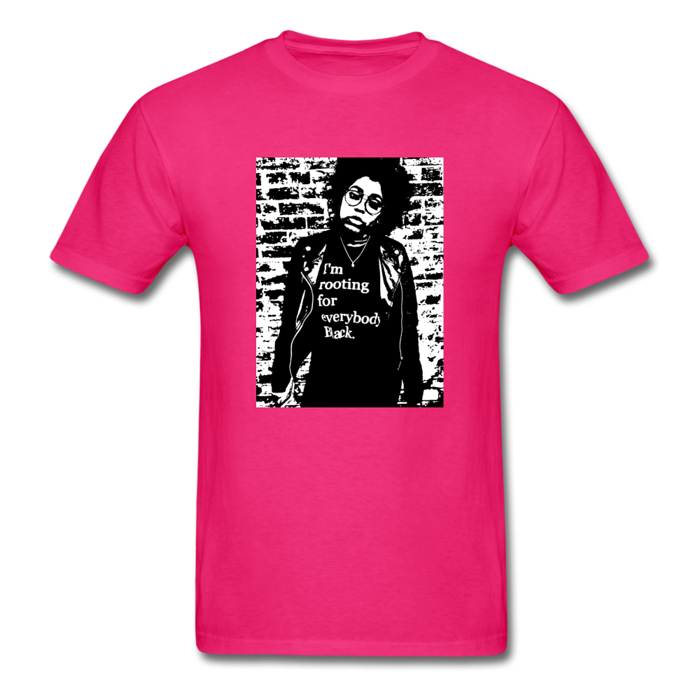 Everybody Black Graphic Tee - fuchsia