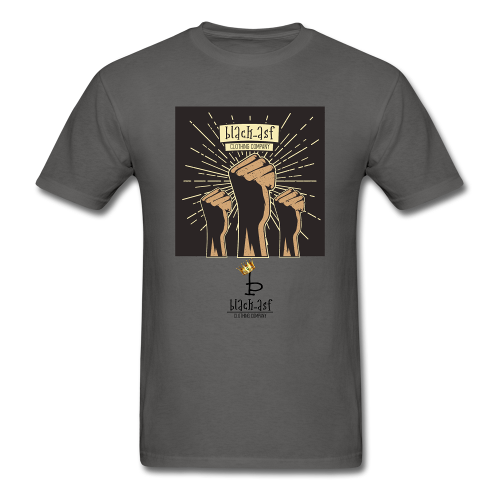 Black-ASF Fist Rising Tee - charcoal