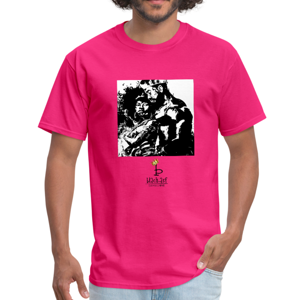 Black Royalty Tee - fuchsia