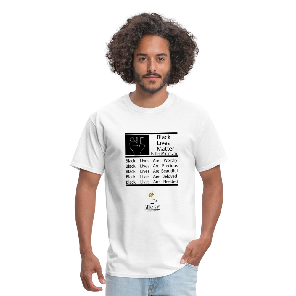 Black Lives Matter is the minimum Tee - white