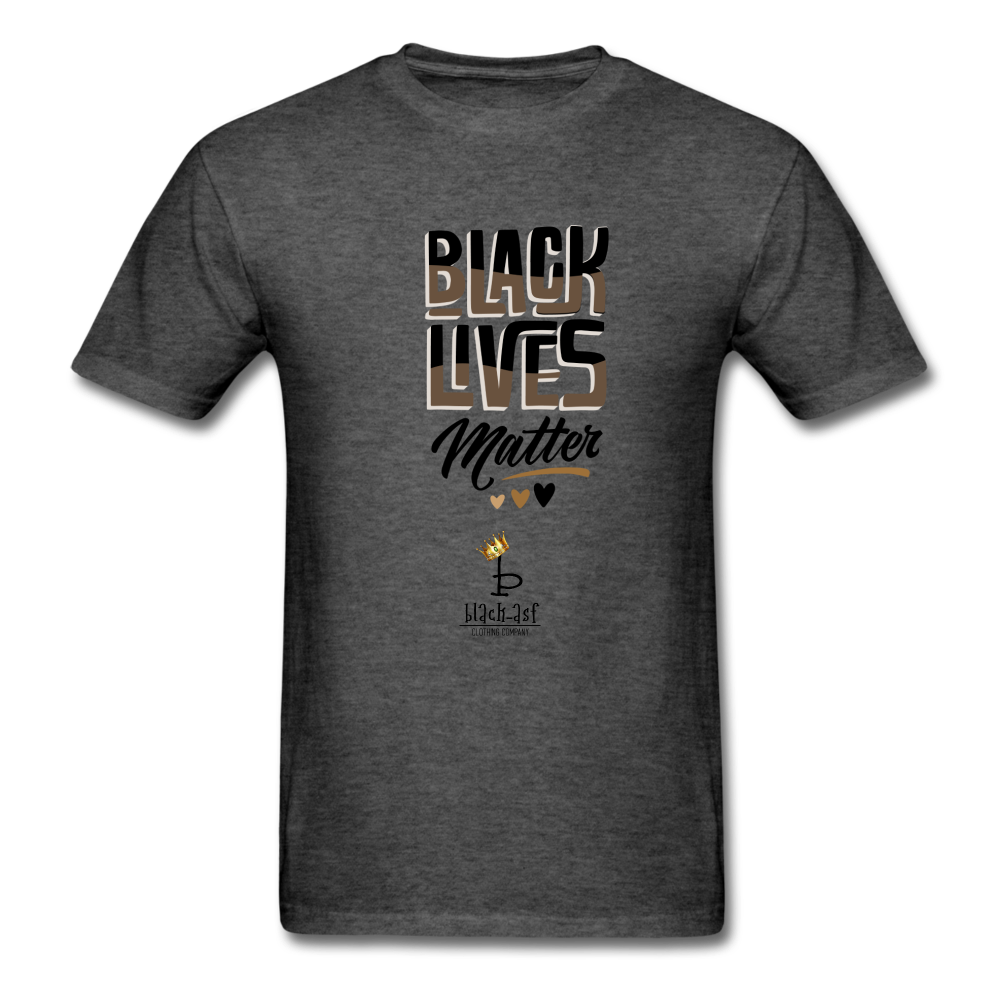 Black Lives Matter - Gold Tee - heather black