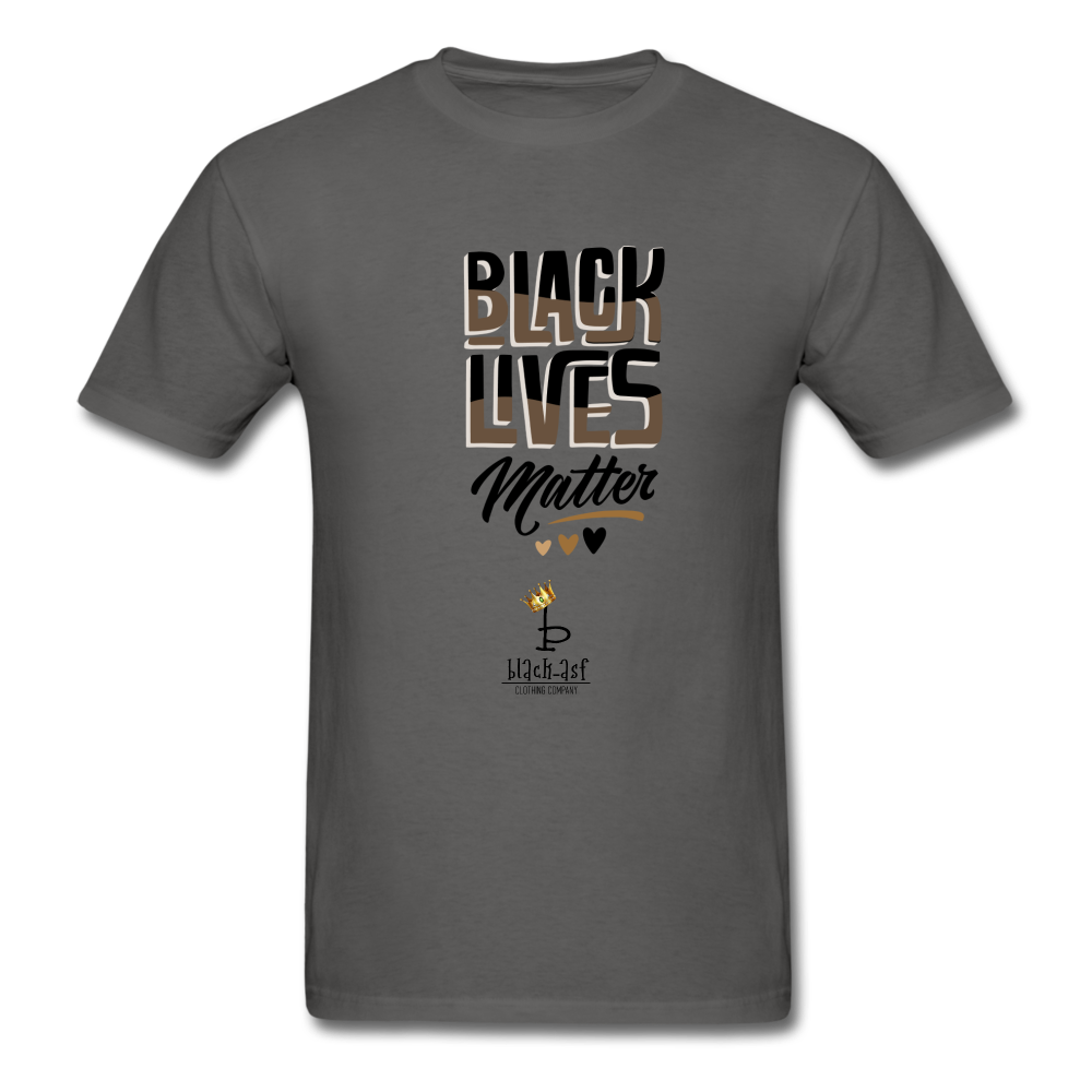 Black Lives Matter - Gold Tee - charcoal