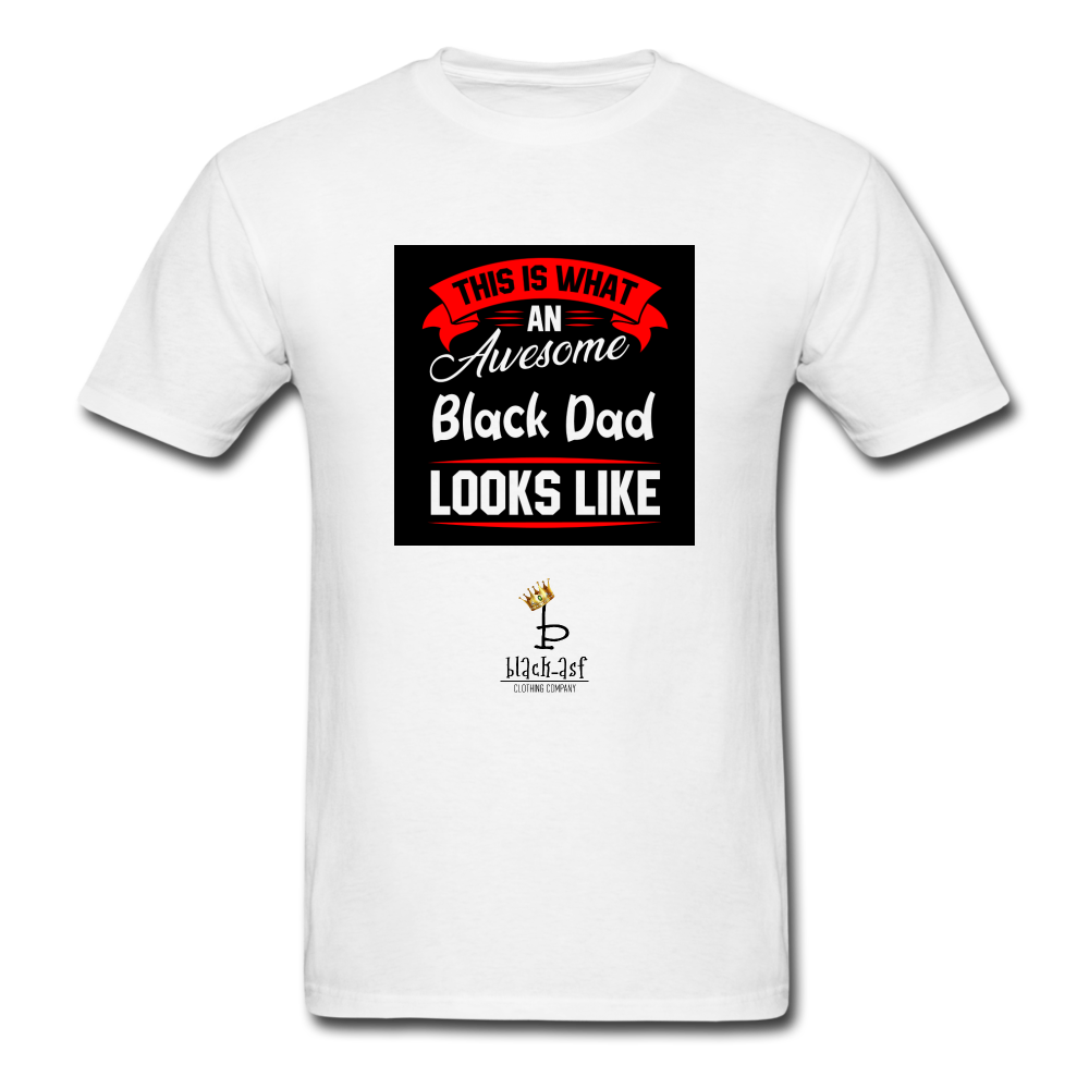 Awesome Black Dad2 Tee - white