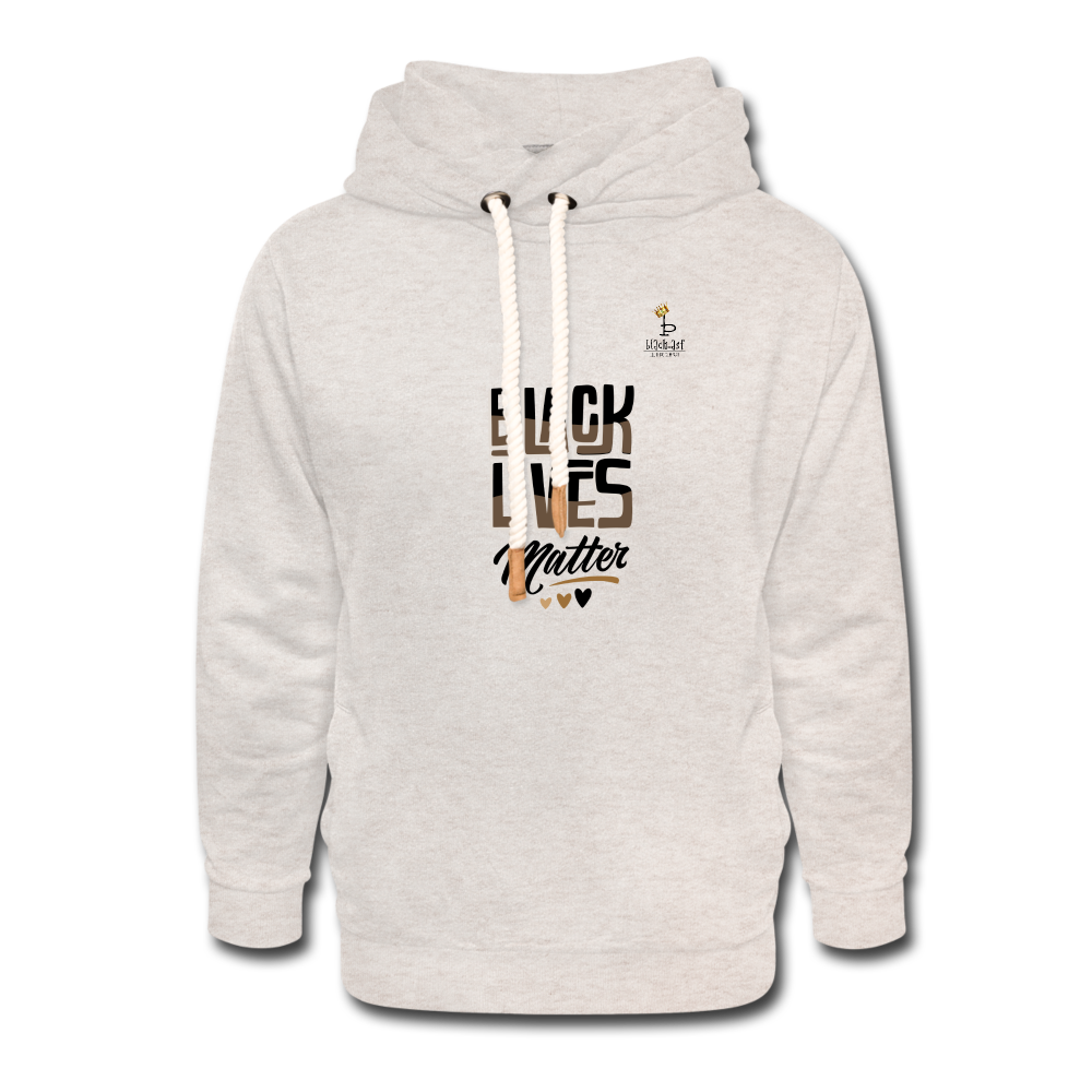 BLM -Unisex Shawl Collar Hoodie - heather oatmeal