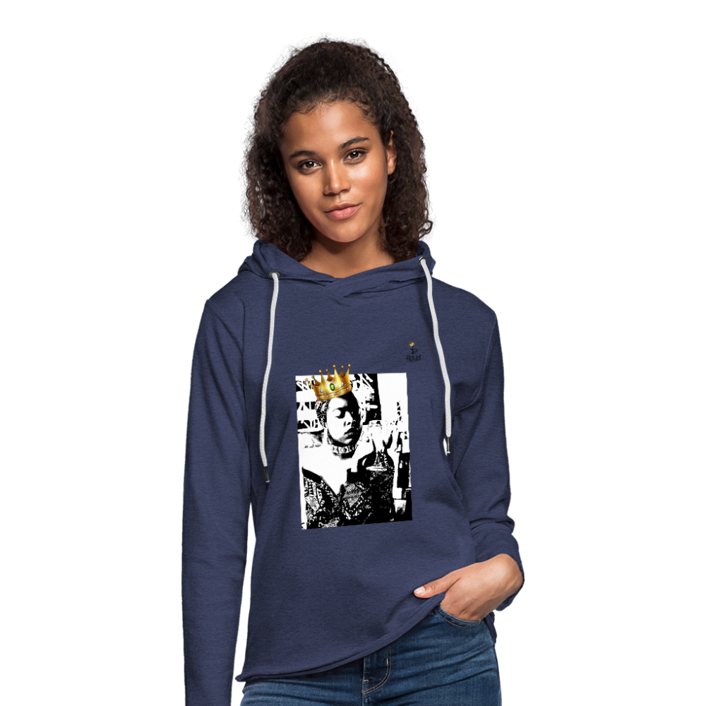 Black Queen - Unisex Lightweight Terry Hoodie - heather navy