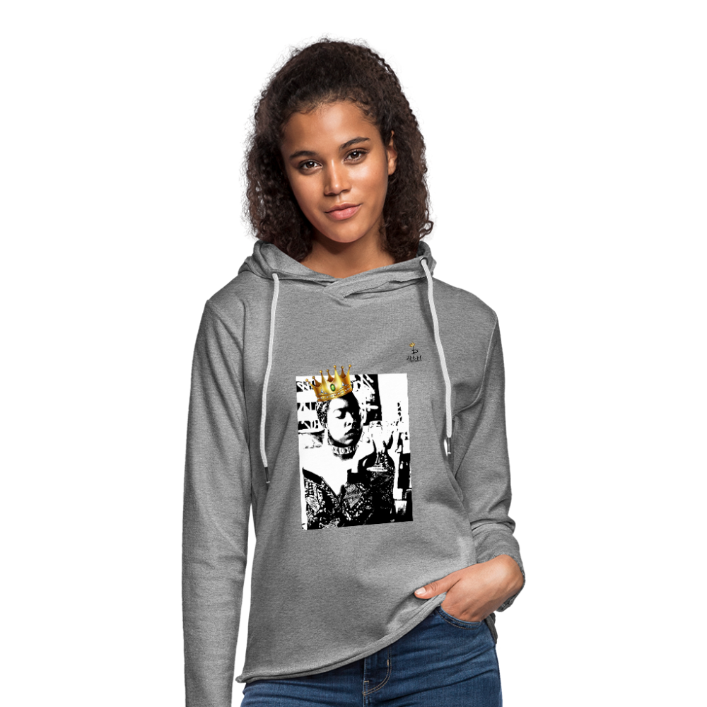 Black Queen - Unisex Lightweight Terry Hoodie - heather gray