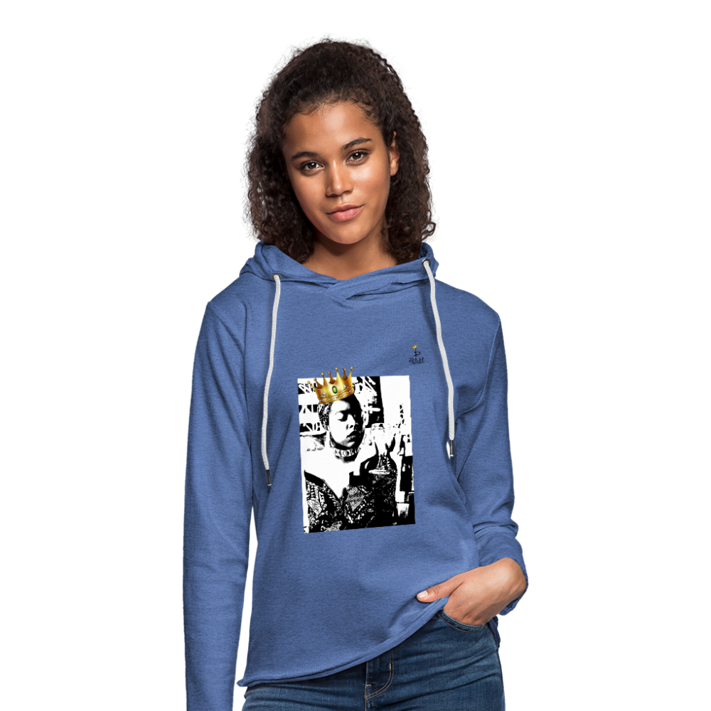 Black Queen - Unisex Lightweight Terry Hoodie - heather Blue