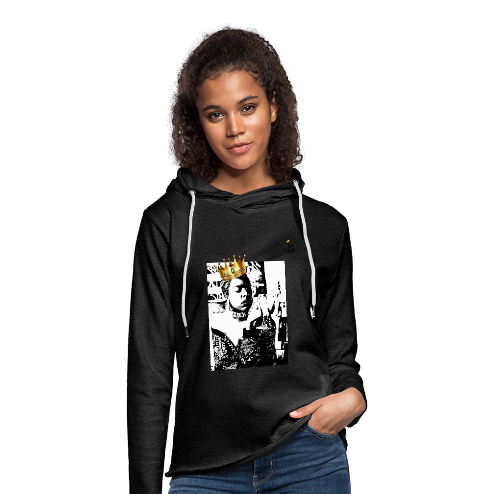 Black Queen - Unisex Lightweight Terry Hoodie - charcoal gray