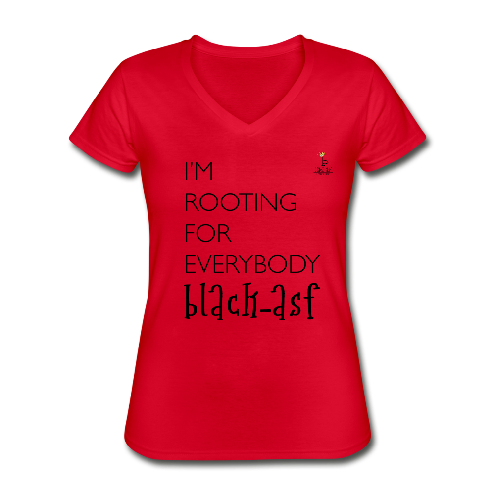 I'm Rooting - Women's V-Neck T-Shirt - red