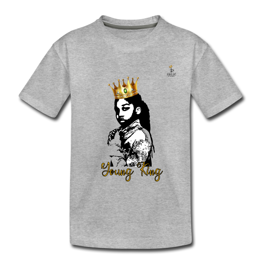 Young King - Kids' Premium T-Shirt - heather gray