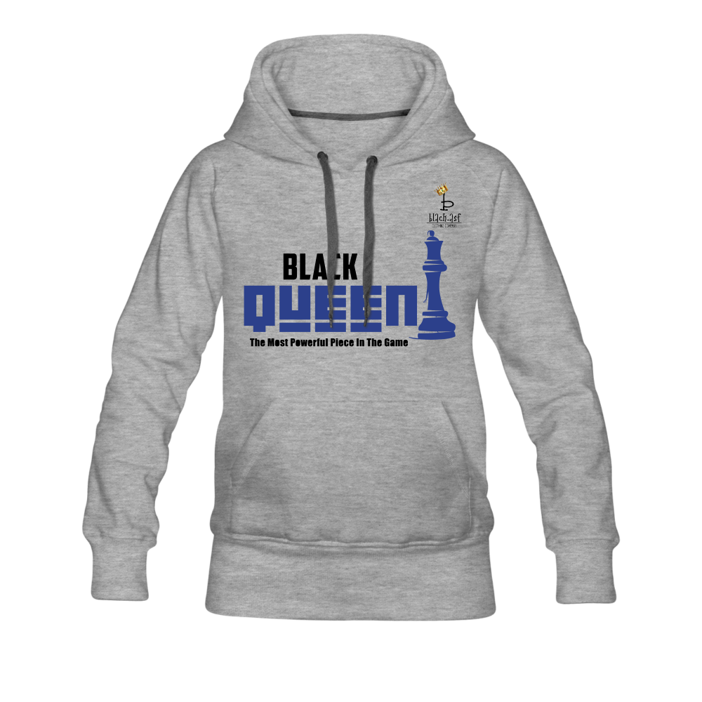Black Queen Chess Piece - Women’s Premium Hoodie - heather gray