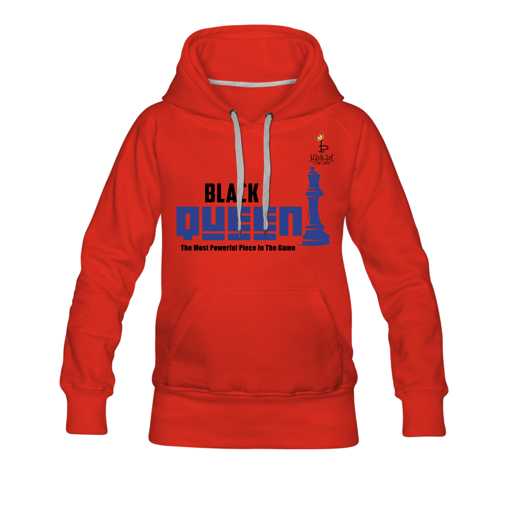 Black Queen Chess Piece - Women’s Premium Hoodie - red