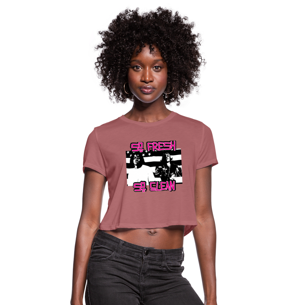 So Fresh So Clean - Women's Cropped T-Shirt - mauve