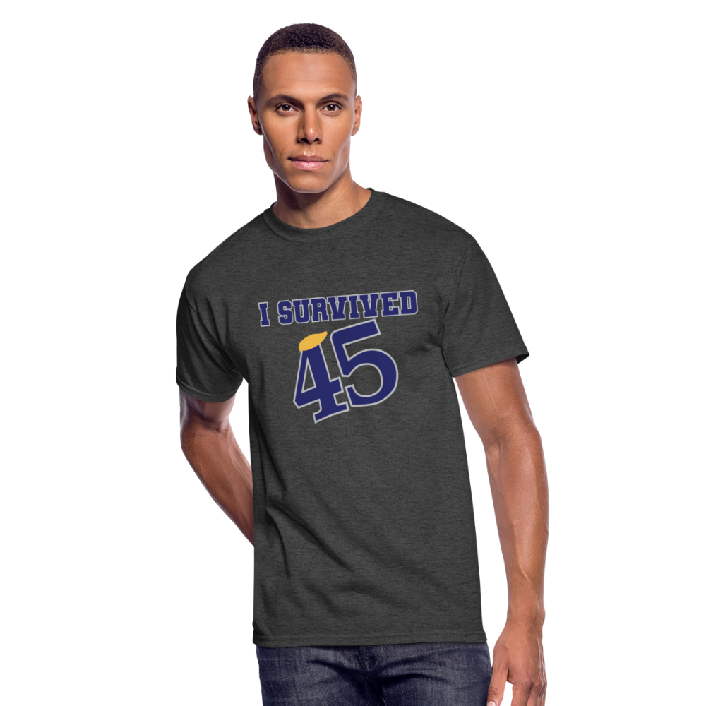 I Survived 45 - T-Shirt - heather black
