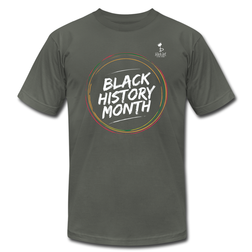 Black History Month Circle T-Shirt - asphalt