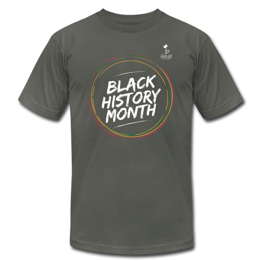 Black History Month Circle T-Shirt - asphalt