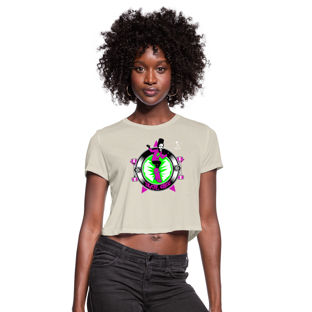 Skater Chic - Women's Cropped T-Shirt - dust