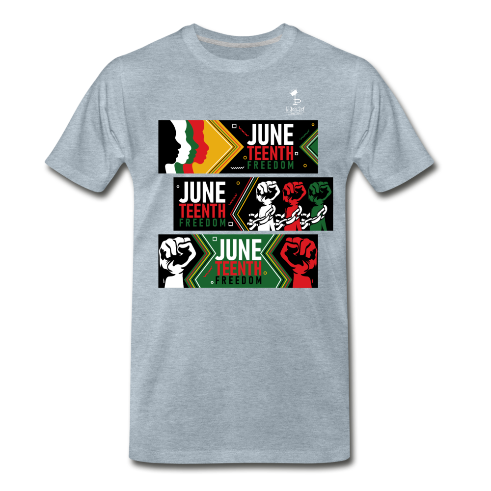 Juneteenth - Freedom Day Premium T-Shirt - heather ice blue