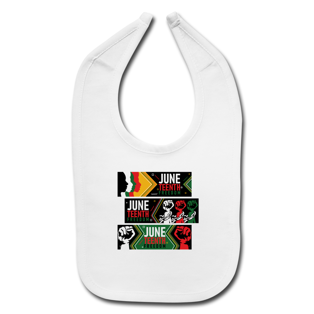 Juneteenth - Freedom Day Baby Bib - white
