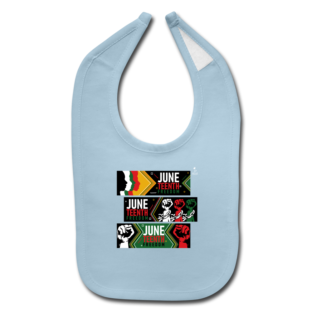Juneteenth - Freedom Day Baby Bib - light blue