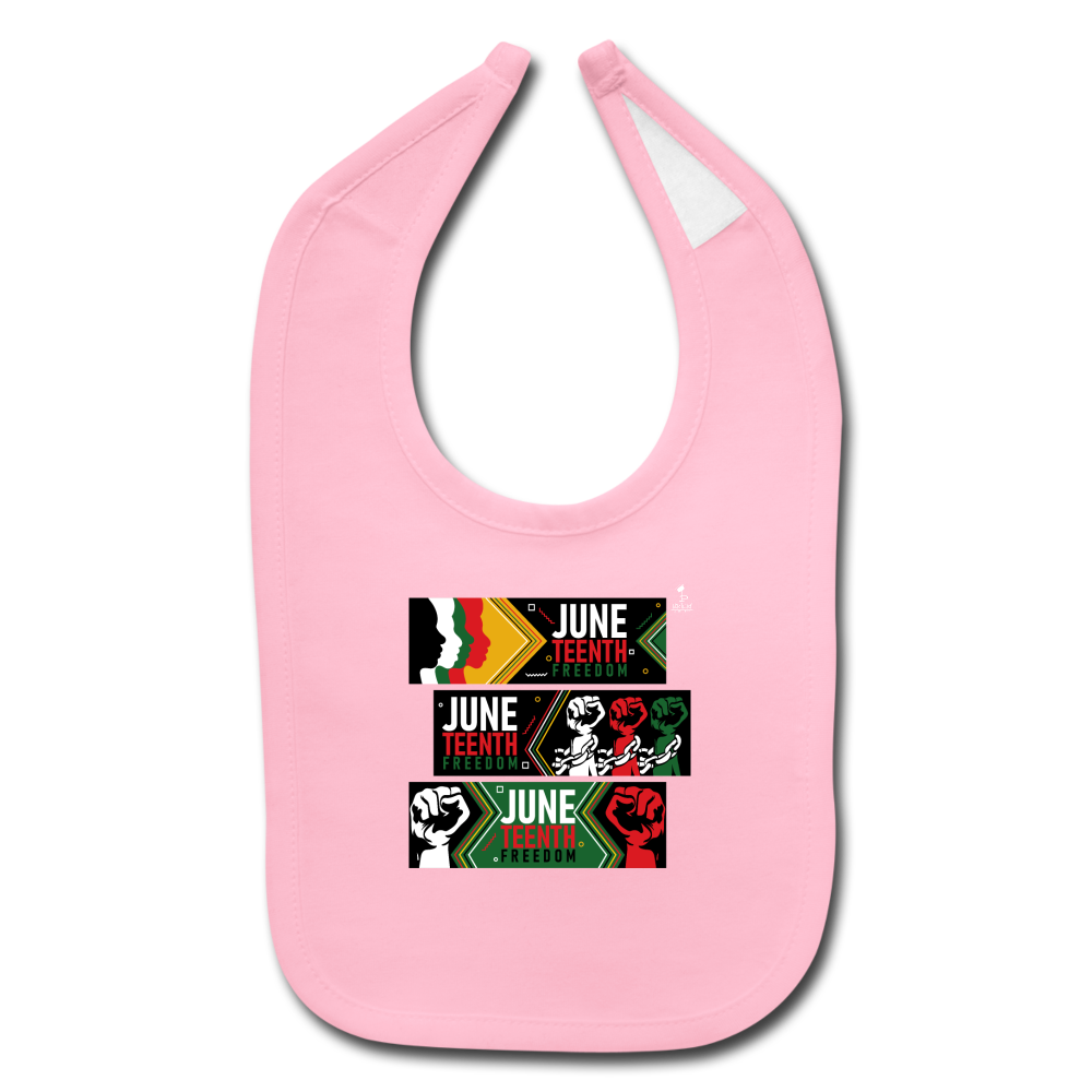 Juneteenth - Freedom Day Baby Bib - light pink