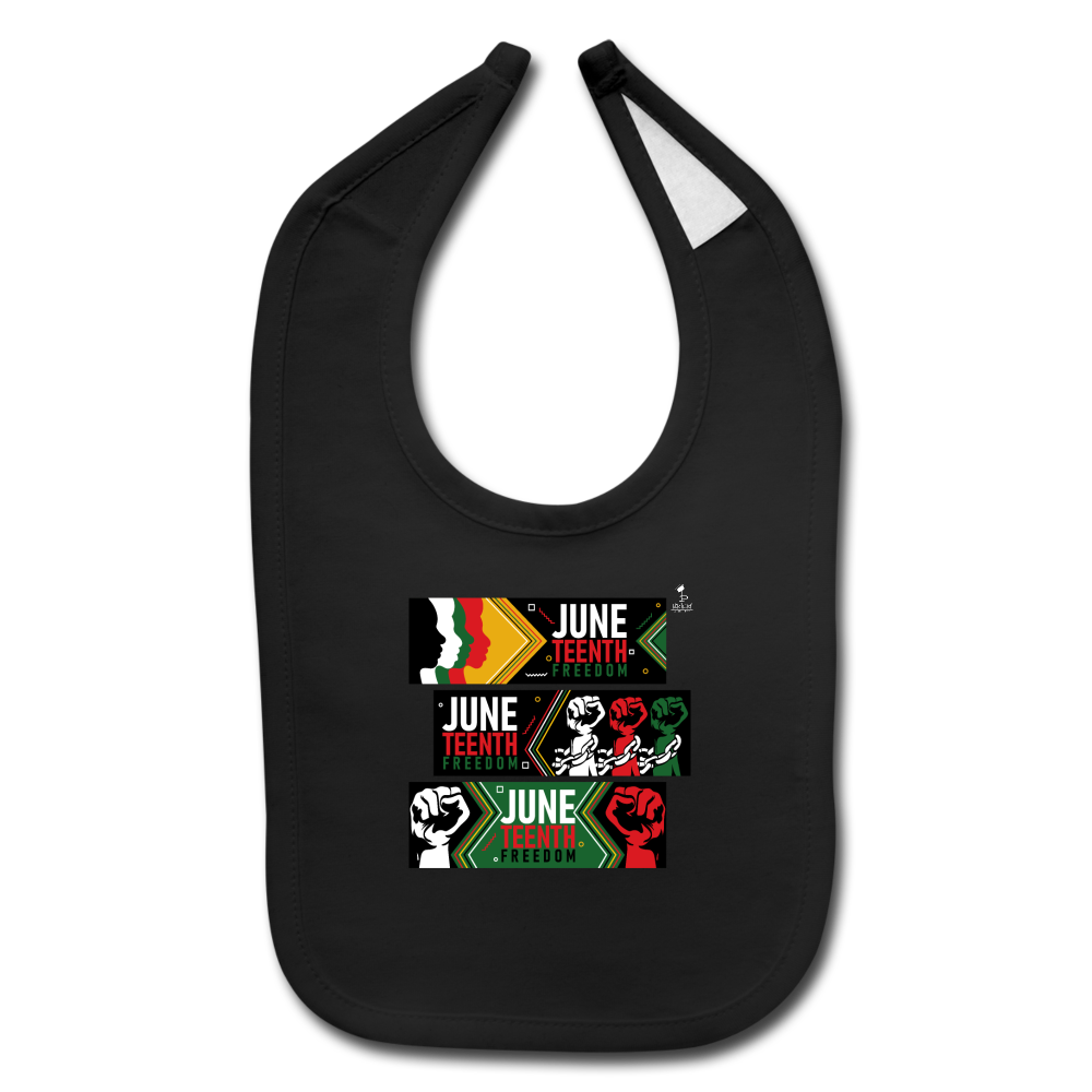 Juneteenth - Freedom Day Baby Bib - black